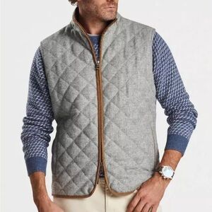 Peter Millar Gale Grey Wool Essex Vest New with Tags Large
